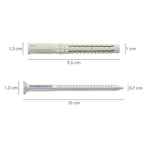 Taco NC-PS con Tirafondo Torx 40 10 x 100 mm. Scatola da 50 Pezzi - Product Image 2