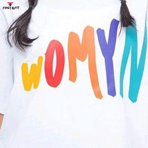 T-shirts personnalisés en polyester/coton pour femmes, nouveau design, mode estivale avec décoration plumes, coupe décontractée, écologiques - Product Image 6