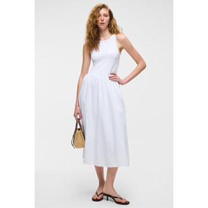 Vestido Ajustado sin Mangas con Cuello Redondo de Popelina para Mujer, Marca GRIMELANGE Catala - Product Image 1