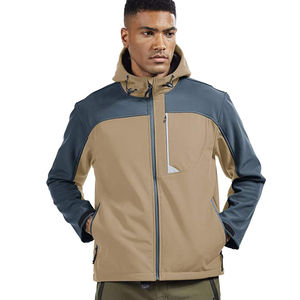 Chaqueta softshell para hombre, impermeable, transpirable, para invierno, para actividades al aire libre, con forro acolchado aislante y diseño cortavientos. - Product Image 1