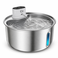 Intelligenter Kabelloser Sensor-Trinkbrunnen aus Edelstahl für Haustiere, Automatischer Wasserspender für Katzen und Hunde