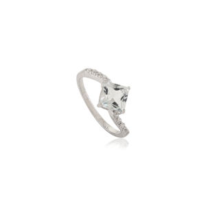 Anillo de Compromiso con Diseño Deslumbrante en Aguamarina, Plata de Ley S925, Joyería Hecha a Mano, Suministro de Fábrica, Stock Disponible - Product Image 3