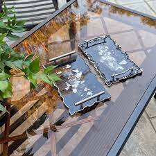 Plateaux décoratifs de rangement personnalisés de luxe de super qualité Plateau de service en résine avec moule en silicone de forme personnalisée Plateau en résine époxy pour coulée - Product Image 2