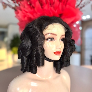 Cheveux naturels de haute qualité, perruque ondulée ombrée, perruque avec fermeture frontale, brun clair, 100% cheveux humains vietnamiens - Product Image 6