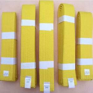 Cinturones de kárate personalizados, etiqueta oem, diseños de artes marciales, a rayas de color, hechos en Pakistán - Product Image 1