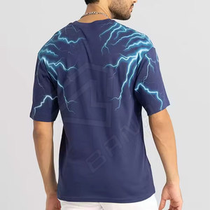 Cotton T-Shirt for Men <b>Blank</b> Heavy <b>Weight</b> T Shirt Plain Men's Popular With Custom Logo High Quality - Product Image 2