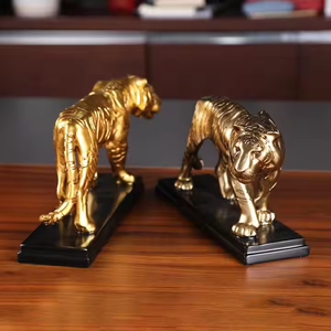 ประติมากรรมรูปปั้นเสือโลหะรูปปั้นเสือสุดสร้างสรรค์สำหรับตกแต่งบ้านสำนักงาน - Product Image 4