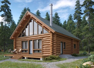 Cabaña de madera casa de madera impermeable bosque hogar Hotel Resort Villa prefabricada para sala de estar dormitorio registro hogar nuevo diseño - Product Image 2