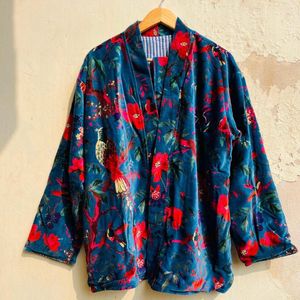 เสื้อคลุมกำมะหยี่ผ้าฝ้ายพิมพ์ลายป่าทำด้วยมือชุดคลุมและชุดคลุมสำหรับฤดูหนาวให้ความอบอุ่นเหมาะสำหรับเป็นของขวัญคริสต์มาส - Product Image 4