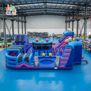 Aire de jeux parc gonflable commercial, grand parc d attractions gonflable pour enfants interieur exterieur - Product Image 4
