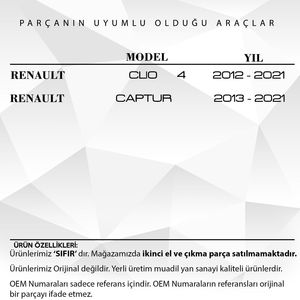 โคมไฟสัญญาณกระจก-ชุดซ้ายขวาสำหรับ Renault Clio 4, CAPTUR - Product Image 2