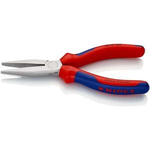 For KNIPEX Polished Semi-Circular Head <b>Long</b>-<b>Nose</b> Pliers 160 mm Overall Length with Multi-Component Handles - Product Image 3