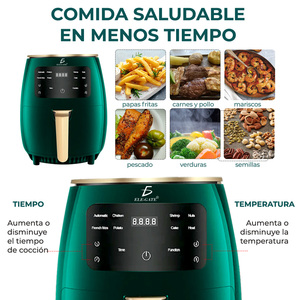 Friggitrice ad Aria Multifunzione da 4,5L con Controllo Digitale, Stile Classico e Moderno, Materiale in Plastica e Acciaio Inossidabile - Product Image 3