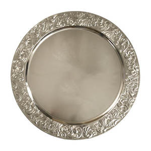 Assiette de présentation unique de style bordure, de haute qualité, faite à la main, de forme ronde, sous-assiette, vente chaude, assiette décorative pour mariage indien - Product Image 3