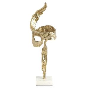 Escultura de plata moderna para mujer, adorno de mesa artístico hecho a mano, centro de mesa llamativo único para hogares - Product Image 2