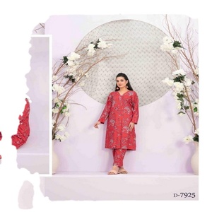 Robe Salwar Kameez en lin de haute qualité pour femmes Style modeste pakistanais avec silhouette droite vêtements respirants pour dames - Product Image 1