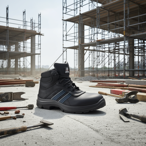 Botas de Seguridad Andy S3 SRC EN20345 de Cuero LEMAITRE, Talla 45, Negro/Azul - Product Image 3