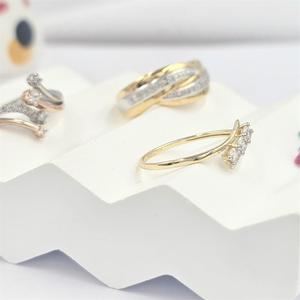 แหวนแต่งงานชุบโรเดียมสีเงิน925ทอง14K คลาสสิกสำหรับคู่รักที่งดงามและสง่างาม - Product Image 4