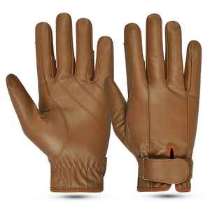 Gants d'équitation en cuir pour dames, filles, femmes et hommes, gants d'équitation antidérapants en cuir pur - Product Image 3