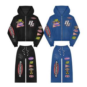 Sudadera con capucha de diseño de impresión de llama personalizada de alta calidad con cremallera Conjunto de chándal de alta calidad Todo personalizado según su demanda - Product Image 5