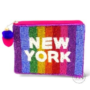 Exclusive Handwork Glass Beaded Embroidery Coin Pouch High Quality Luxury <b>Square</b> Shape Christmas New Year Party Girl - Product Image 1
