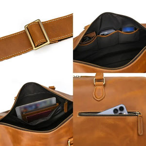 Cantidad a granel Diseño único Bolso de lona de cuero de vaca 2025 Nuevo elegante Color personalizado 100% Bolso de lona de cuero de vaca - Product Image 2