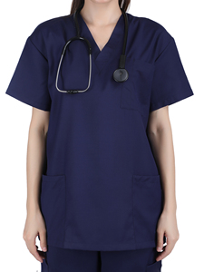 Conjunto Médico Unisex Cómodo de Manga Corta con Estampado de Poly/Algodón en Relieve, Pantalones para Médicos, Enfermeras, Uso en Hospital - Product Image 5