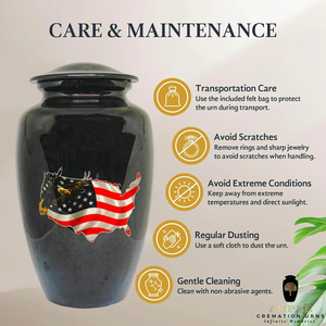 Diseño de bandera de país, urna de cremación hecha a mano, urnas conmemorativas de aluminio recubiertas de Meena, grande y recuerdo, grabable a prueba de fugas - Product Image 4