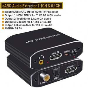 Extracteur audio HDMI ARC 192KHz HDMI ARC EARC TV <span class=keywords><strong>vers</strong></span> <span class=keywords><strong>adaptateur</strong></span> de canal de retour Audio stéréo <span class=keywords><strong>SPDIF</strong></span> numérique Toslink <span class=keywords><strong>optique</strong></span> <span class=keywords><strong>coaxial</strong></span> - Product Image 4