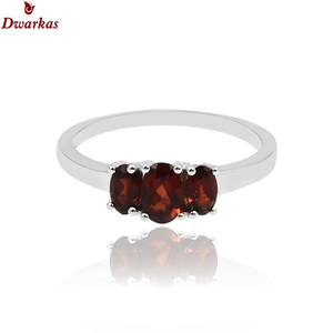 Nuevo diseño de joyería 925 plata esterlina mujeres tres piedras anillos de Topacio azul - Product Image 5