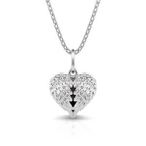 Collier personnalisé Jeulia en argent sterling avec ailes d'ange ouvrables et cœur pour photo, serti de pierres, cadeau d'anniversaire - Product Image 4
