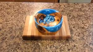 La mejor calidad, nueva y exquisita ensaladera de madera de acacia y resina, vajilla de cocina de hotel, cuenco de madera para el hogar y la cocina - Product Image 5