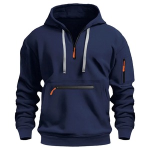 Sudadera con capucha deportiva informal para hombre, blusa holgada de manga larga con capucha y bolsillo en el brazo a la moda de primavera y otoño - Product Image 6