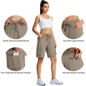 Pantalones cortos de golf transpirables OEM para mujer, Impresión de logotipo personalizado, ajuste elástico adecuado para ropa deportiva, promociones y eventos de regalo - Product Image 2