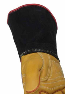 ถุงมือเชื่อมหนังวัวแยกกันลื่นสำหรับช่างเชื่อมถุงมือทำงานป้องกัน2024ออกแบบโลโก้ได้ตามต้องการ - Product Image 5