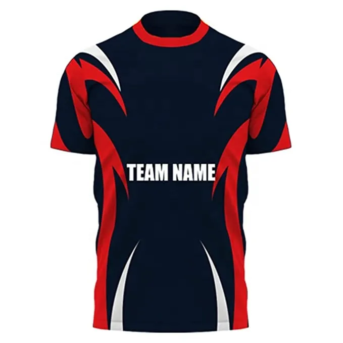 Goedkope Custom Cricket Netball Lacrosse Hockey Voetbal Rugby Volleybal Truien Uniformen Sublimatie T Shirts Sport Draagt Jersey