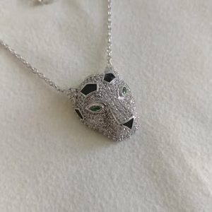 Moissanite diamante gran oferta León colgante collar diseño plateado collar Iced Out Hip Hop joyería fina - Product Image 1