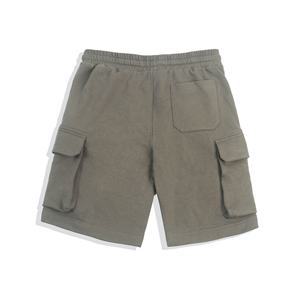Shorts en coton français à imprimé délavé à l'acide personnalisés, shorts délavés à l'acide vintage noirs pour hommes - Product Image 2