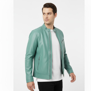 Chaqueta de piel de oveja para hombre OEM, proveedor mayorista de fábrica personalizado, cálida, duradera, elegante, para motorista, ropa de invierno, impermeable frontal - Product Image 6