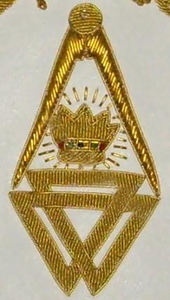 2025 Customized Royal Arch Grand Chapter Officer Aprons High Quality Wreath Embroidered Masonic Design <b>Needlework</b> - Product Image 3