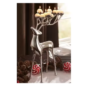 Soporte de luz de vela lujoso de Metal de Reno para decoración navideña del hogar en Año Nuevo 2025 suministros de decoración de Metal moderno - Product Image 1