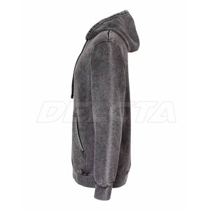 Sudaderas con Capucha de Color Sólido con Logotipo Personalizado, Mezcla de Algodón, Lavado Ácido, Ropa de Invierno de Calidad - Product Image 2