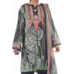 Traje de mujer de 3 piezas sin coser, estampado en negro, conjunto de traje de mujer - Product Image 3