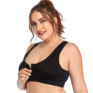 Soutien-gorge de yoga antichoc pour femmes AMASON grande taille sans couture avec fermeture à glissière avant soutien-gorge de yoga de course à pied sans armatures soutien-gorge de sport pour femmes - Product Image 5