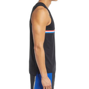 Débardeur d'entraînement sans manches pour homme 2024, col rond, coton, fibre de bambou, débardeur écologique, séchage rapide, logo personnalisé, tissage tricoté - Product Image 3