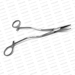 Pince hémostatique incurvée en acier inoxydable de qualité médicale Bozemann 200mm pince à artère chirurgicale mâchoire dentelée porte-aiguille manuel - Product Image 3