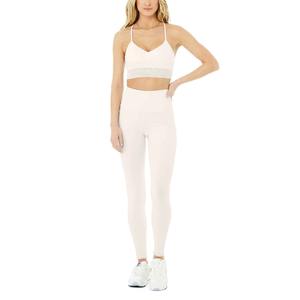 Conjuntos de ropa deportiva sin costuras sin tirantes a cuadros de poliéster 100% de alta calidad, ropa de Yoga personalizada para mujer al por mayor para gimnasio y Fitness - Product Image 5