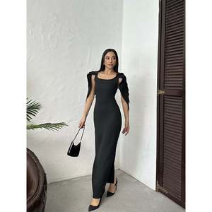 Vestido Maxi Blanco Elegante para Mujer missJANELL, Mezcla de Poliéster y Elastano Doble Atlas, Cómodo y Estiloso para Uso Casual o de Fiesta - Product Image 5