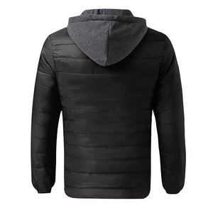 OEM Luxury Men's <b>Puffer</b> <b>Jacket</b> <b>Light</b> Shiny Canvas Fabric Hot Sale Thick Winter Bubble Hooded <b>Jacket</b> Custom Logo Stand Design - Product Image 3