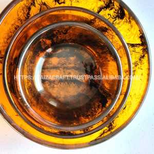 Cuenco de resina para presentación de comida Color Rosa Bowled Diseño de forma redonda Cuenco para servir para llegar - Product Image 5